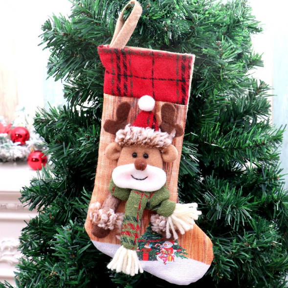 Новогодний носок Олень - М010