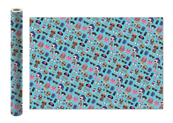 LOL. Упаковочная бумага (бирюзовая), 700*1000 мм, 2 шт в рулоне оптом