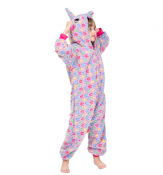 Детская пижама кигуруми со звездами цветной