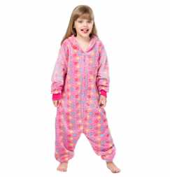 Детская пижама кигуруми розовый единорог