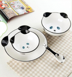 Детская керамическая посуда с пандой