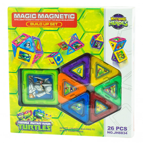 Магнитный конструктор Мagic Мagnetic Черепашки Ниндзя , 26 деталей JH8834 оптом