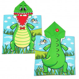 Полотенце-пончо крокодил