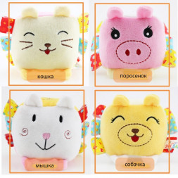 Мягкий развивающий кубик &quot;Домашние животные&quot;