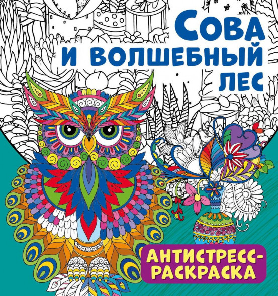 Антистресс-раскраска. Сова и волшебный лес оптом