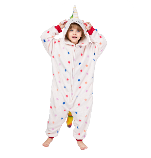 Белая пижама единорог