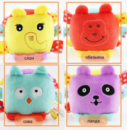 Мягкий развивающий кубик &quot;Зоопарк&quot;