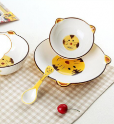 Детская керамическая посуда с тигром