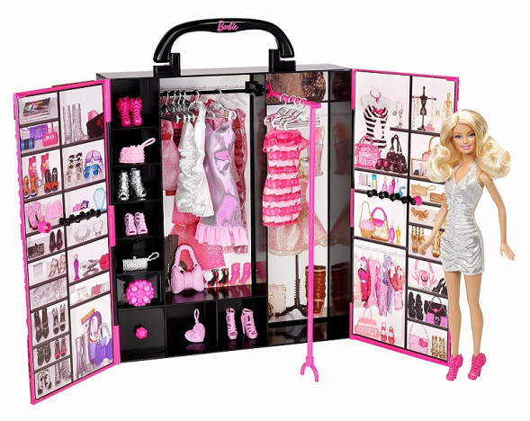 Набор Mattel Кукла Барби и шкаф с одеждой X4833