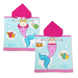 Полотенце-пончо русалка