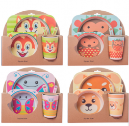 Бамбуковая посуда для деток