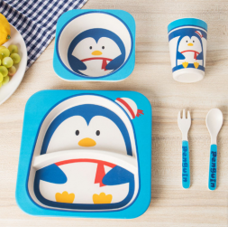 Бамбуковая посуда для деток