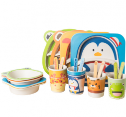 Бамбуковая посуда для деток