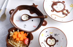 Детская керамическая посуда Обезьянка