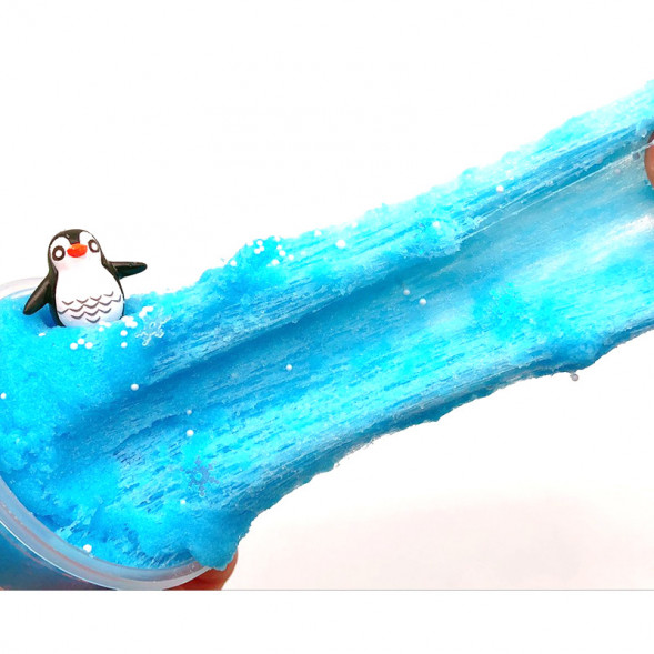 Слайм пингвин в снегу