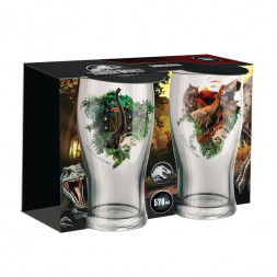 Набор бокалов Мир Юрского Периода, Вулкан, 570 мл, 2 шт, стекло