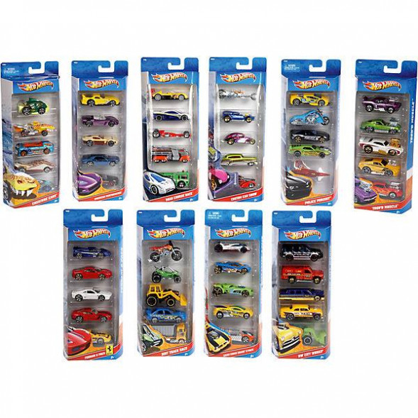Подарочный набор Hot Wheels из пяти машинок (в ассортименте) Mattel 1806