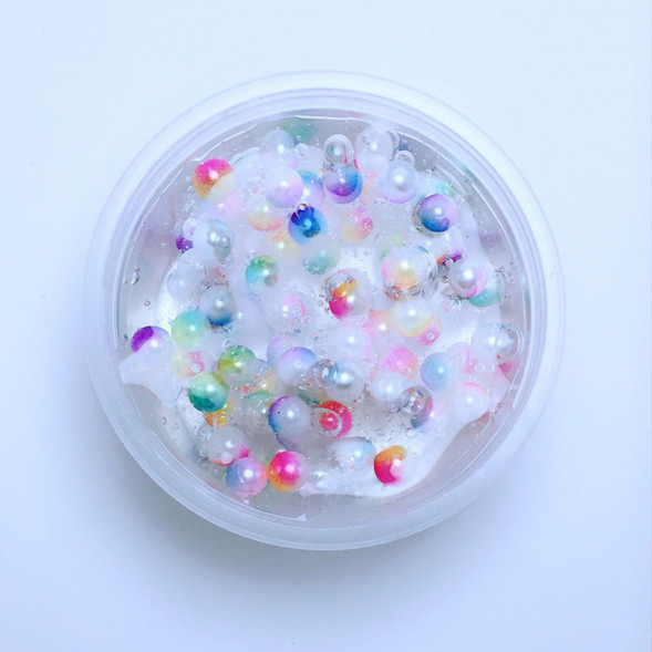 Слайм с разноцветными жемчужинами
