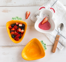 Детская керамическая посуда Зайчик с морковкой