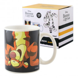 Термо-кружка Винни-Пух, Тигра, в подарочной упаковке, 330 мл, фарфор