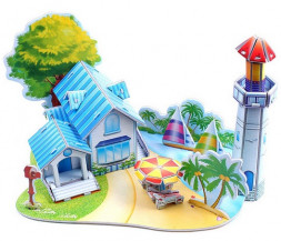 Пазл 3D Дом на пляже