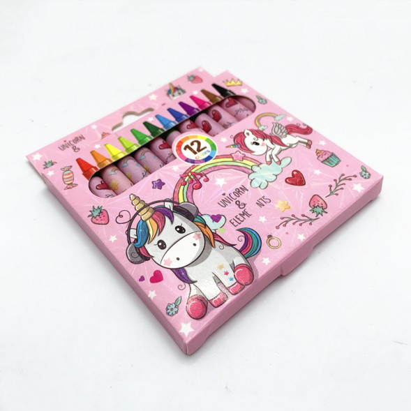 Карандаши восковые Единорог - 802