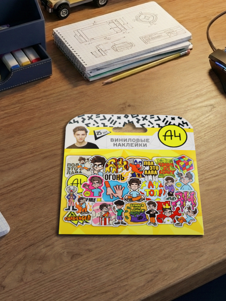 Виниловые наклейки Влад А4 с маркировкой ND PLAY дизайн 1 оптом