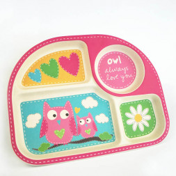 Набор детской посуды из бамбукового волокна Сова CoEco SR72751