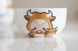 Детская керамическая посуда малыш бык