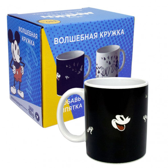 Термо-кружка Микки и Минни, Воздушный поцелуй, в подарочной упаковке, 330 мл, фарфор оптом