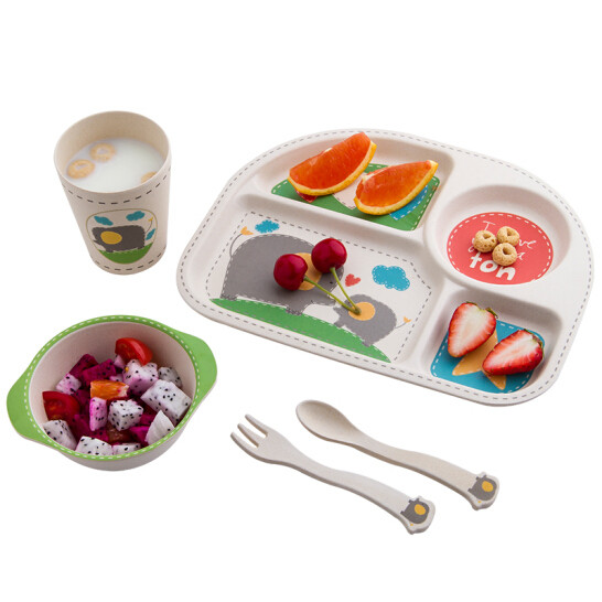 Набор детской посуды из бамбукового волокна Слон CoEco SR72753