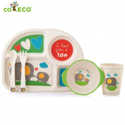 Набор детской посуды из бамбукового волокна Слон CoEco SR72753
