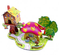 Пазл 3D Дом - гриб