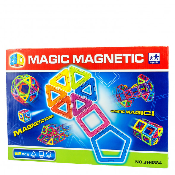 Магнитный конструктор Мagic Мagnetic, 62 детали JH6884 оптом