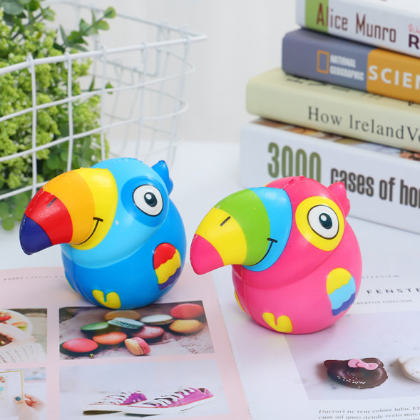 Сквиш игрушка антистресс попугай