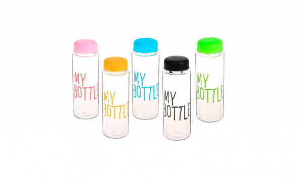 Фитнес бутылка для воды My Bottle (прозрачная)-500 оптом