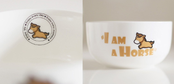 Детская керамическая посуда малыш лошадь
