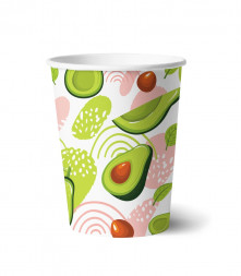 Набор бумажных стаканов Авокадо-1, 6 шт*250 мл