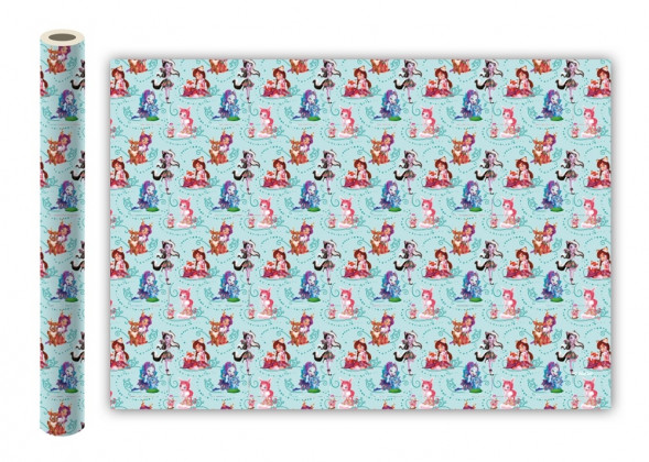 Enchantimals. Упаковочная бумага-1, 700*1000 мм, 2 шт в рулоне оптом