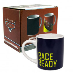 Термо-кружка Тачки, Готов к гонке, в подарочной упаковке, 220 мл, фарфор