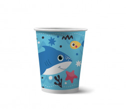 Набор бумажных стаканов Акулята, 6шт*250 мл