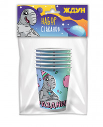 Ждун. Набор бумажных стаканов, 6 шт*250 мл