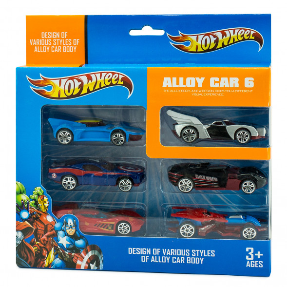 Набор машинок Hot Wheels, Машинки героев Marvel Реплика оптом