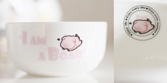 Детская керамическая посуда малыш поросёнок