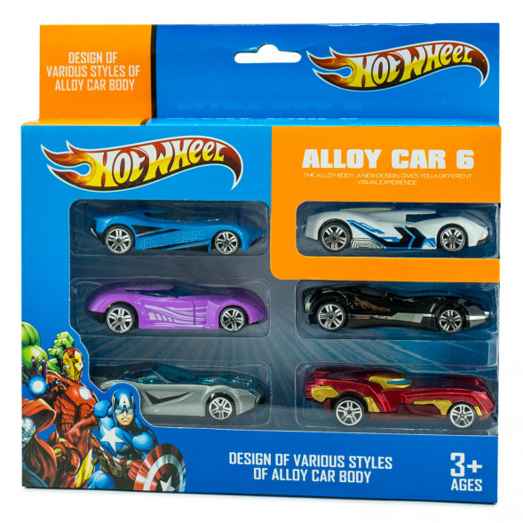 Набор машинок Hot Wheels, Машинки героев Marvel Реплика оптом