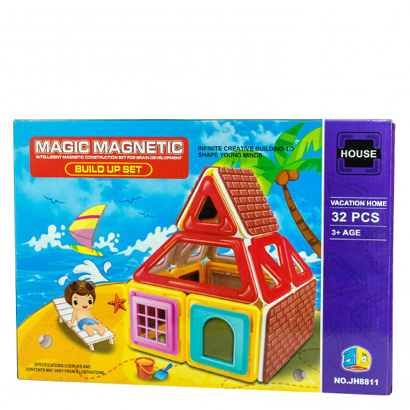 Магнитный конструктор Мagic МagneticHouse Дом на побережье, 32 детали JH8811 оптом