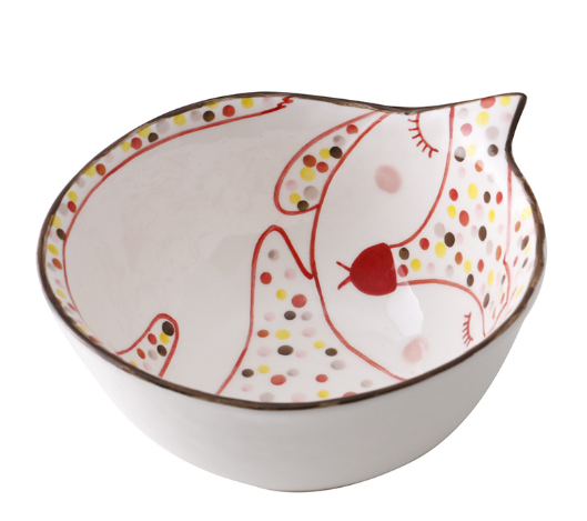 Детская керамическая посуда спящий лис