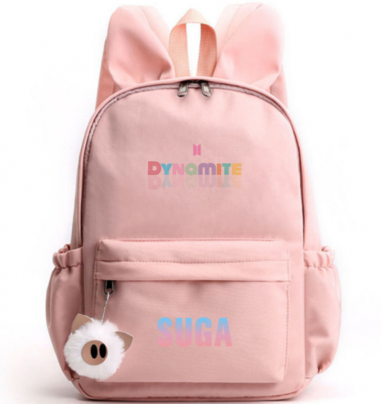 Розовый рюкзак с ушками BTS DYNAMITE
