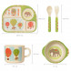 Набор детской посуды из бамбукового волокна Слон воздухоплаватель