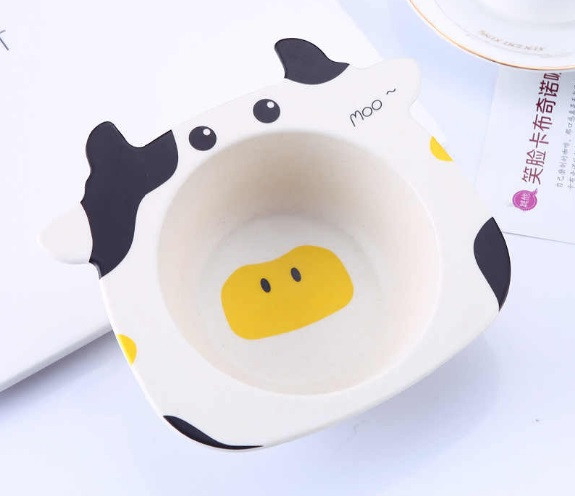 Бамбуковая посуда "Корова" суповая тарелка